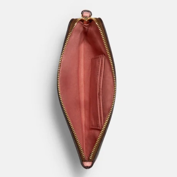 COACH NWT Large Corner Zip Wristlet In Signature Canvas With Candy Print - Picture 10 of 11